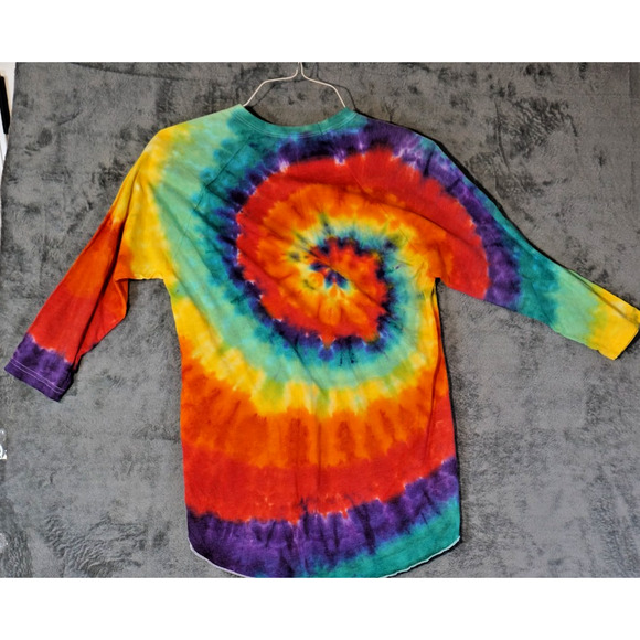 50 50 Shirt Women’s Tie Dye Top Medium Cotton Handmade Colorful - Picture 9 of 9